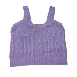 Crochet Lilac Cami Crop Top Thank
